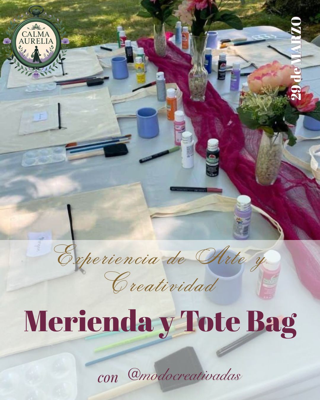 Merienda y Tote Bag – Experiencia Creativa